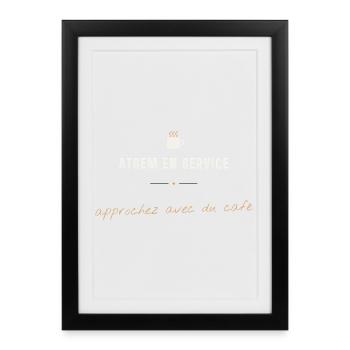ATSEM en service Café - Affiche encadrée (27 × 37 cm) - noir - Devant