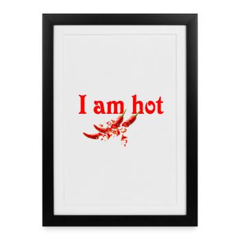 I'm Hot - Chili Pepper - Framed poster (27 × 37 cm) - black - Front
