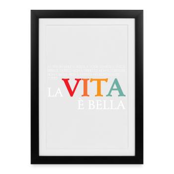 La vita e bella (dark) - Framed poster (27 × 37 cm) - black - Front