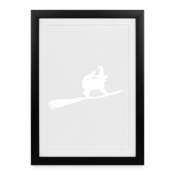 Sorcière de chat - Affiche encadrée (27 × 37 cm) - noir - Devant