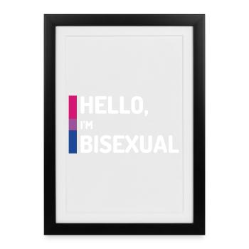 Hello, I’m Bisexual - Framed poster (27 × 37 cm) - black - Front