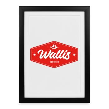 Valais - Affiche encadrée (27 × 37 cm) - noir - Devant