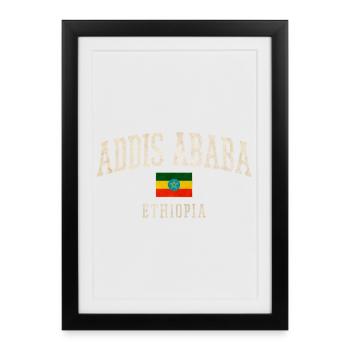 Arc vintage d’Addis-Abeba Ethio - Affiche encadrée (27 × 37 cm) - noir - Devant