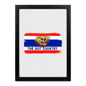 La Thaïlande, le pays chaud - Affiche encadrée (27 × 37 cm) - noir - Devant