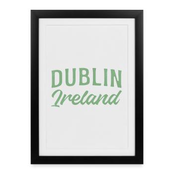 Dublin Ireland Vintage Font - Framed poster (27 × 37 cm) - black - Front