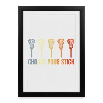 Drôle de slogan de crosse - Affiche encadrée (27 × 37 cm) - noir - Devant