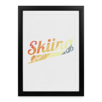 Ski - Affiche encadrée (27 × 37 cm) - noir - Devant