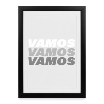 VAMOS - Framed poster (27 × 37 cm) - black - Front
