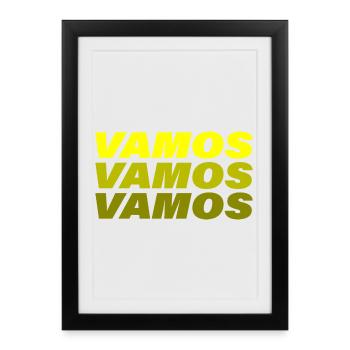 VAMOS - Framed poster (27 × 37 cm) - black - Front