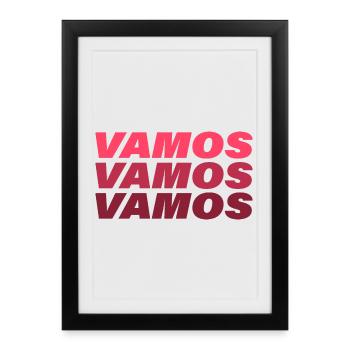 Vamos - Framed poster (27 × 37 cm) - black - Front