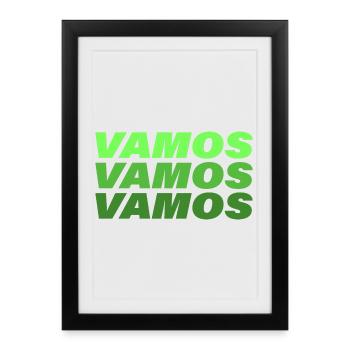 Vamos - Framed poster (27 × 37 cm) - black - Front