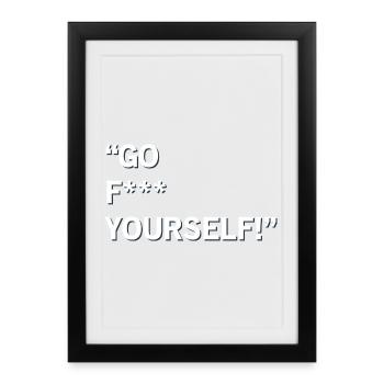 Allez-y vous-même - Affiche encadrée (27 × 37 cm) - noir - Devant