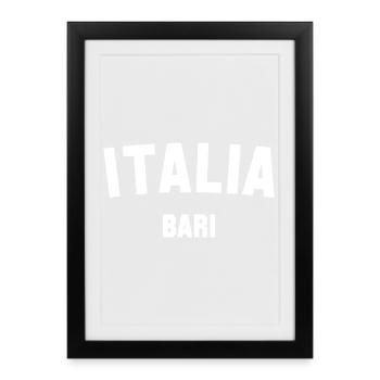 BARI Italia Italie - Affiche encadrée (27 × 37 cm) - noir - Devant