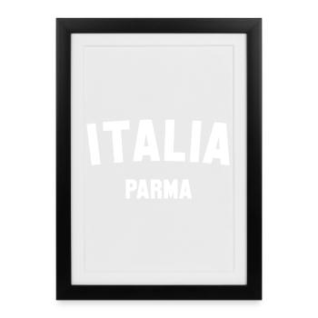 PARMA Italia Italy Italien - Gerahmtes Poster (27 × 37 cm) - Schwarz - Vorne