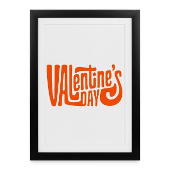 Saint-Valentin - Affiche encadrée (27 × 37 cm) - noir - Devant