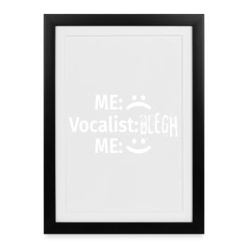 BLEGH Funny Heavy Metal Reaction - Affiche encadrée (27 × 37 cm) - noir - Devant