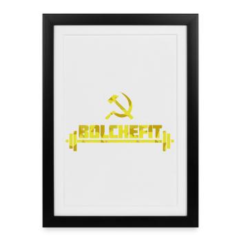 Bolchefit - Affiche encadrée (27 × 37 cm) - noir - Devant