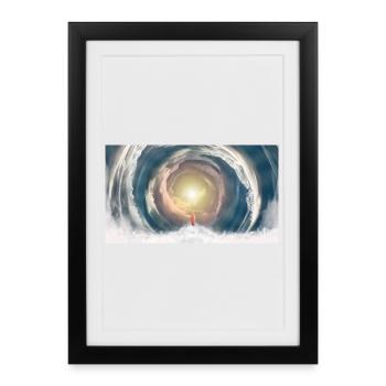 Celestial Light Beam - Framed poster (27 × 37 cm) - black - Front