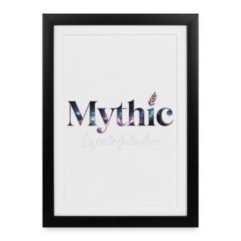 Mythic Constellation Design on Clothing - Framed poster (27 × 37 cm) - black - Front