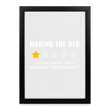 Whimsical Starry Bedtime Meme Design - Framed poster (27 × 37 cm) - black - Front