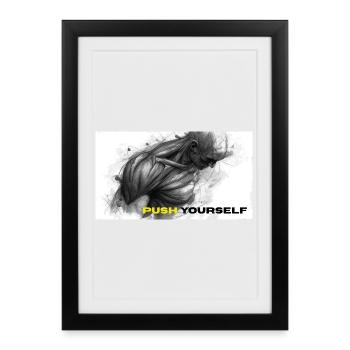 Strong Self Motivation Illustration - Framed poster (27 × 37 cm) - black - Front