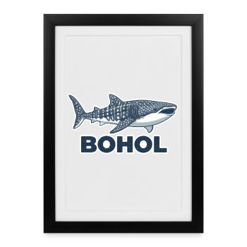Bohol Whale Shark Motif - Framed poster (27 × 37 cm) - black - Front