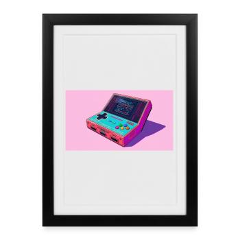 Console fraîche - Affiche encadrée (27 × 37 cm) - noir - Devant