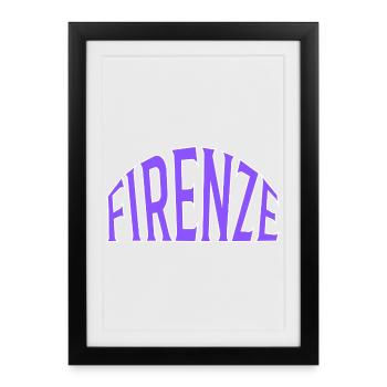Firenze Florence - Affiche encadrée (27 × 37 cm) - noir - Devant