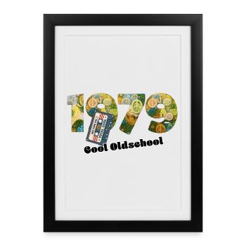 1979 Vintage Retro – Cassette – Cool Olds - Framed poster (27 × 37 cm) - black - Front