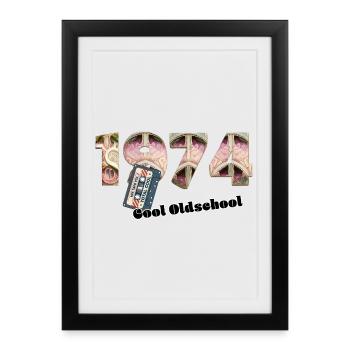 1974 Vintage Retro – Cassette – Cool Olds - Framed poster (27 × 37 cm) - black - Front