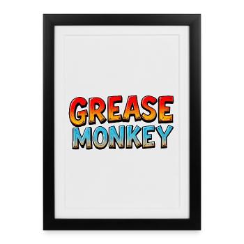 Texte du dessin animé GreaseMonkey - Affiche encadrée (27 × 37 cm) - noir - Devant