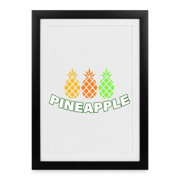 Pineapple - Framed poster (27 × 37 cm) - black - Front