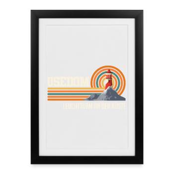 PHARE D’USEDOM SUR LA CÔTE Plaisir - Affiche encadrée (27 × 37 cm) - noir - Devant