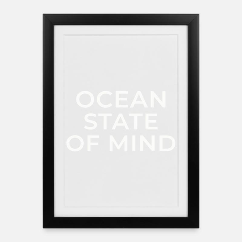 Ozeanzustand - Gerahmtes Poster (27 × 37 cm) - Schwarz