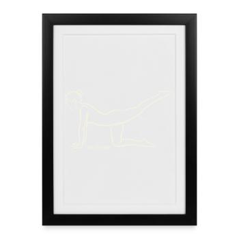 CONTOUR DE L’ÂME - Vyaghrasana - Affiche encadrée (27 × 37 cm) - noir - Devant