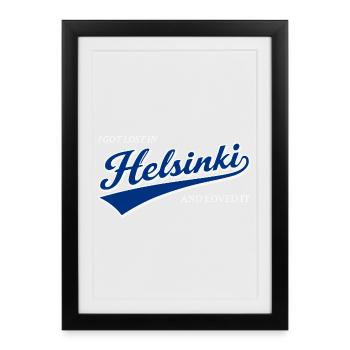 Je me suis perdu à Helsinki et j’ai adoré - Affiche encadrée (27 × 37 cm) - noir - Devant