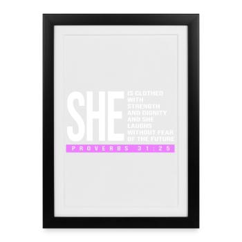 Chapter 31 Bible Proverb Jesus Christ Bible Verse - Framed poster (27 × 37 cm) - black - Front