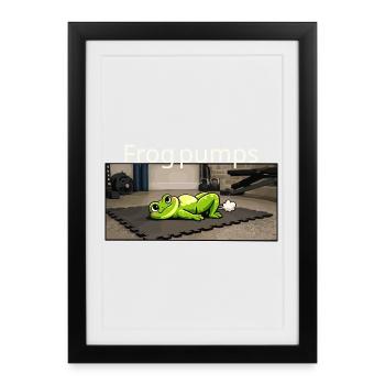 Frog Pumps Frog Fitness Saying - Framed poster (27 × 37 cm) - black - Front