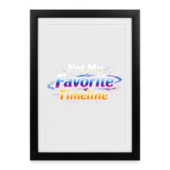 Sarkasmus ist nicht meine Lieblings-Timeline Lusti - Gerahmtes Poster (27 × 37 cm) - Schwarz - Vorne