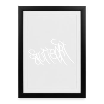 Stuttgart Street Art Souvenir - Framed poster (27 × 37 cm) - black - Front