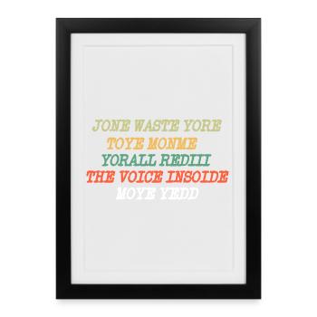 JONE GASPILLE TON JOUET MONME YORALL REDIII LA VOIX - Affiche encadrée (27 × 37 cm) - noir - Devant