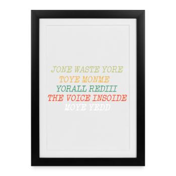 JONE GASPILLE TON JOUET MONME YORALL REDIII LA VOIX - Affiche encadrée (27 × 37 cm) - noir - Devant