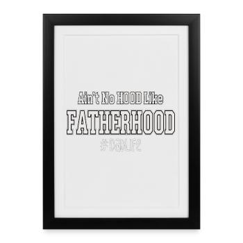 Père qui dit la paternité Papa Vie - Affiche encadrée (27 × 37 cm) - noir - Devant