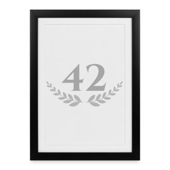42 - Affiche encadrée (27 × 37 cm) - noir - Devant