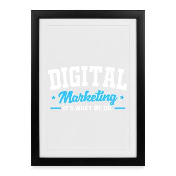 Digital Marketing Manager - Framed poster (27 × 37 cm) - black - Front