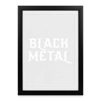 Conception du logo Black Metal - Affiche encadrée (27 × 37 cm) - noir - Devant