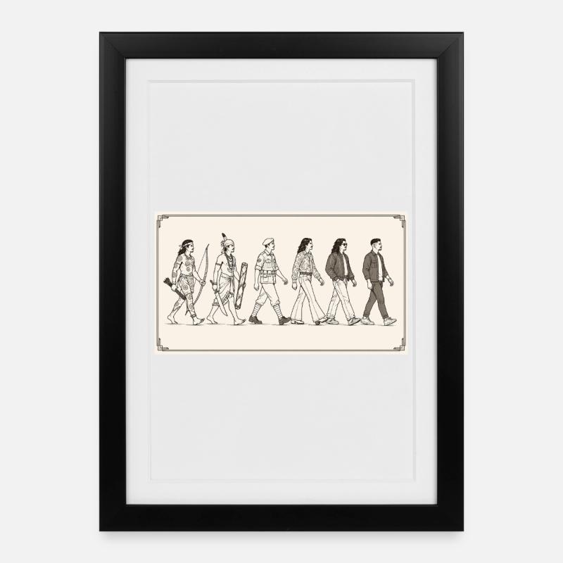Évolution des Moluques par s2soon - Affiche encadrée (27 × 37 cm) - noir