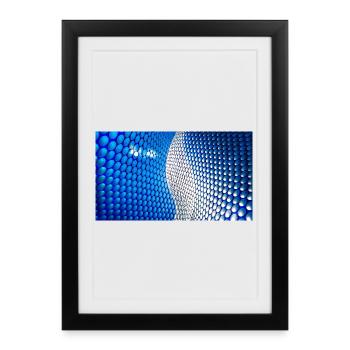 Cobalt Bubblewave Abstract - Framed poster (27 × 37 cm) - black - Front