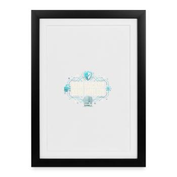 Kein Backup Kein Mitleid IT-Berater Admin - Gerahmtes Poster (27 × 37 cm) - Schwarz - Vorne