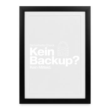 Backup Warning: Data Safety - Framed poster (27 × 37 cm) - black - Front